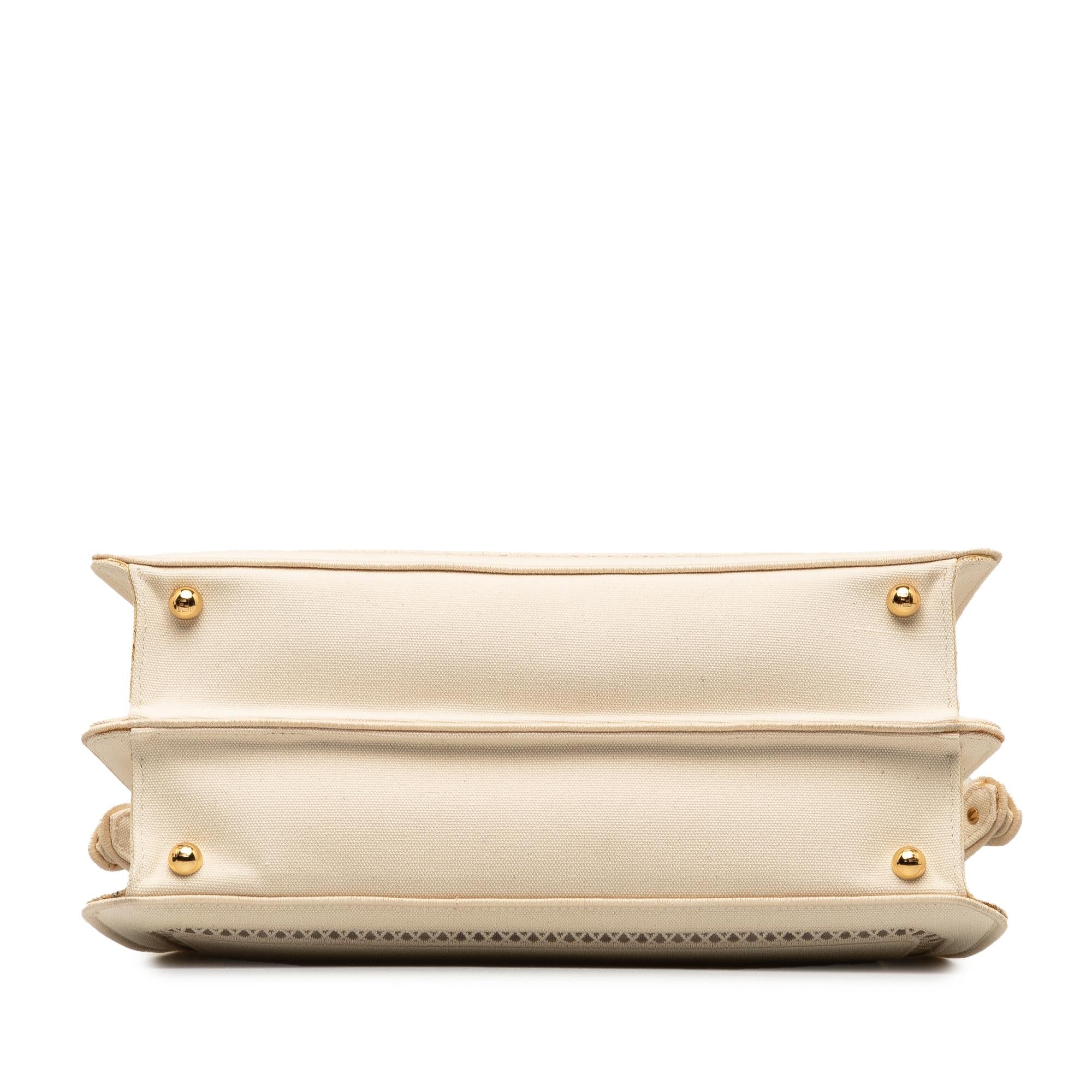 Fendi Medium Canvas Peekaboo ISeeU Satchel (SHG-45WVDg)