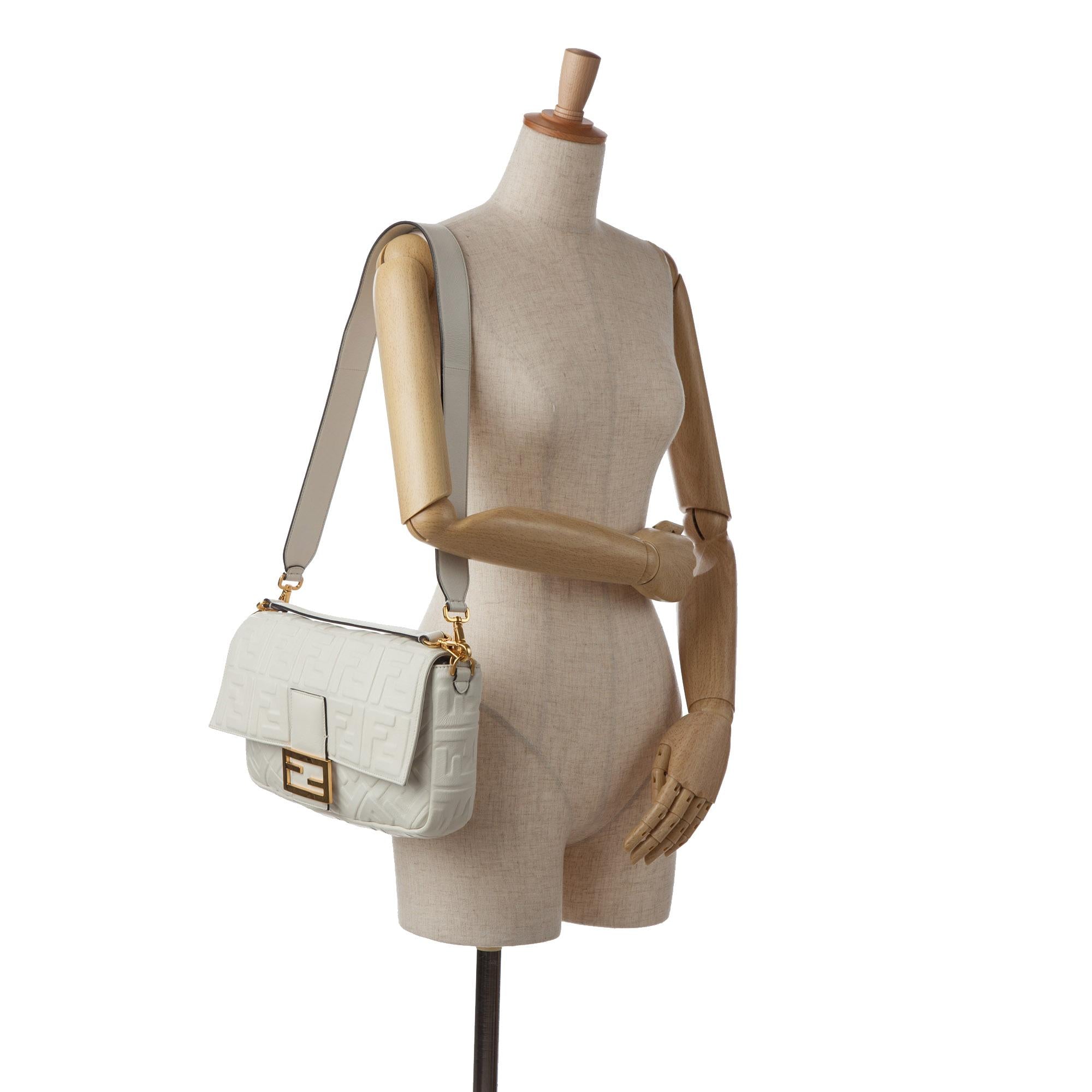 Fendi Medium Embossed FF Baguette (SHG-FQLmEP)