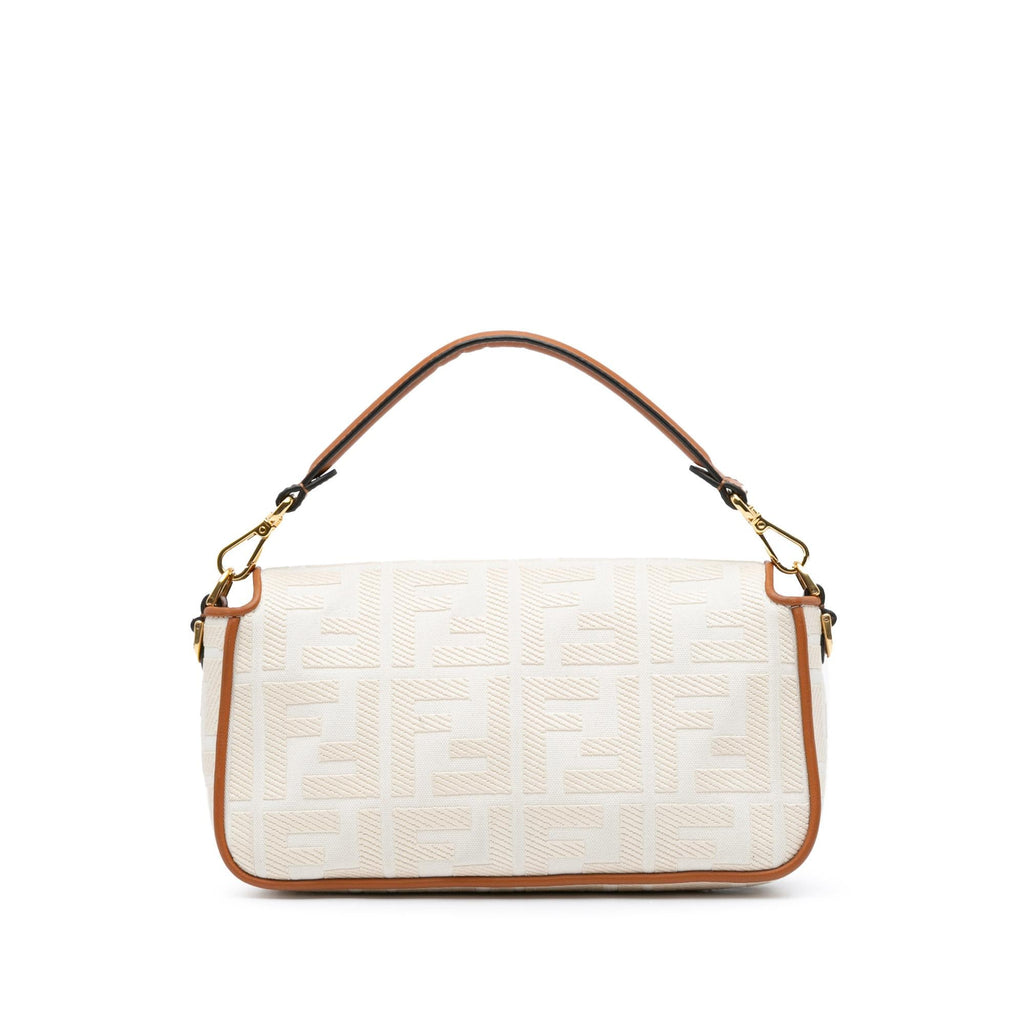 Fendi Medium Embroidered Canvas Baguette (SHG-fN5sXf)