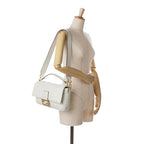 Fendi Medium Leather Embossed FF Baguette Satchel (SHG-agyb4y)
