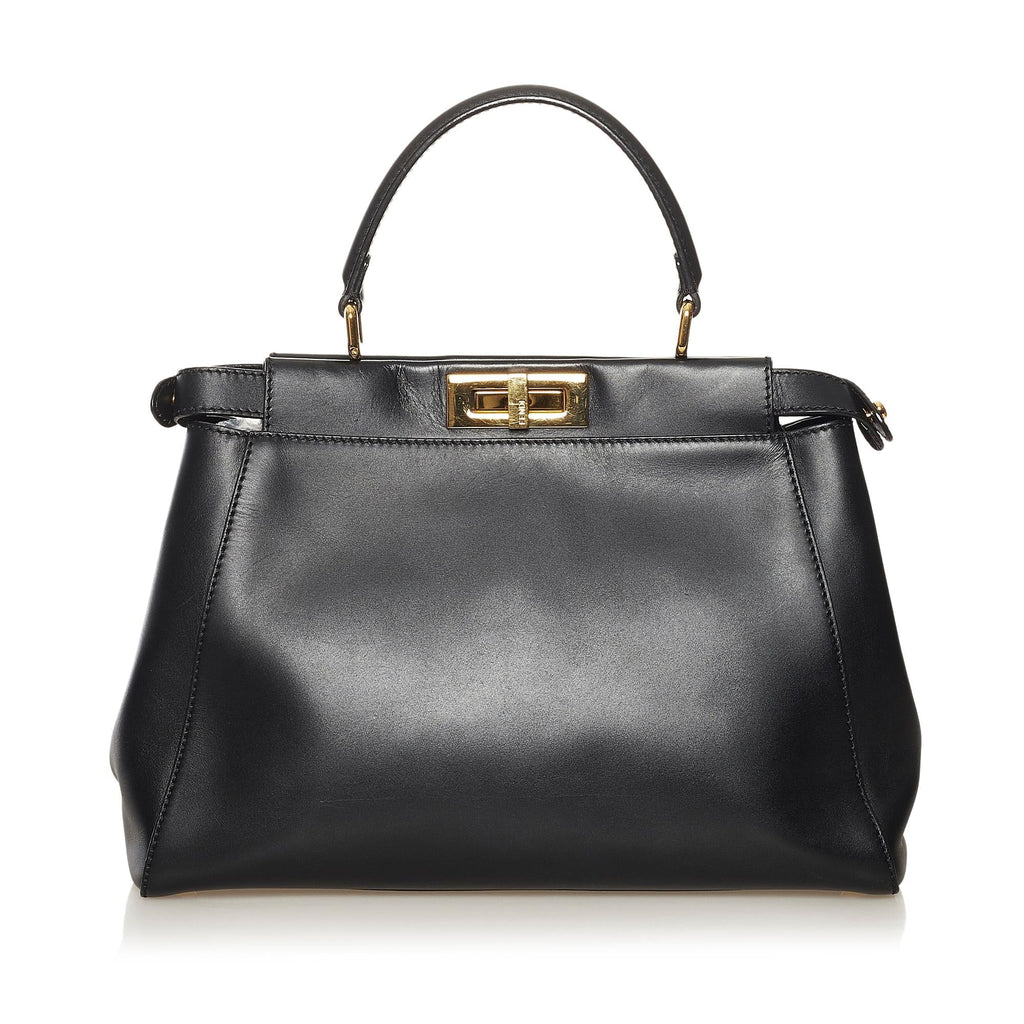 Fendi Medium Peekaboo Leather Satchel (SHG-34345)