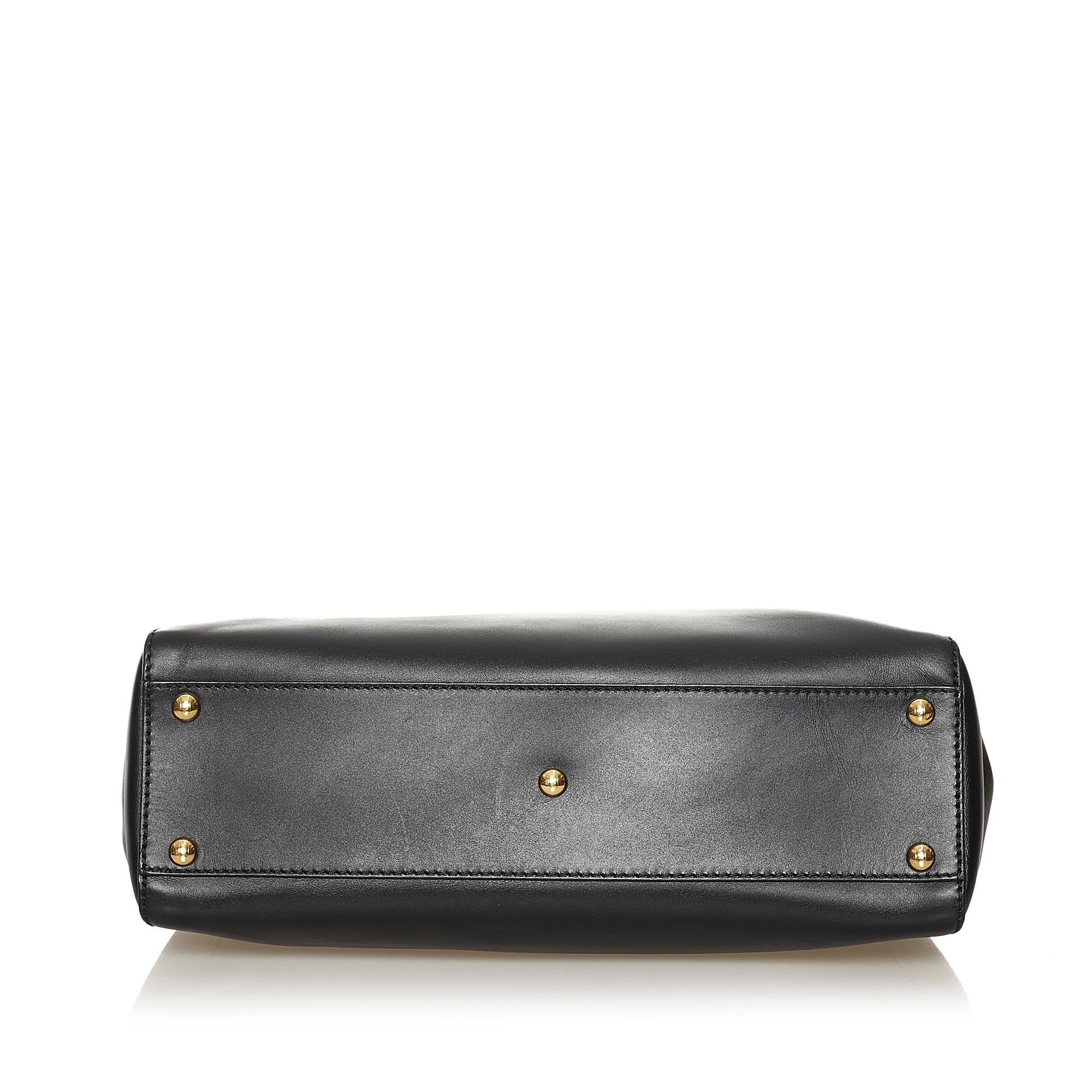 Fendi Medium Peekaboo Leather Satchel (SHG-34345)
