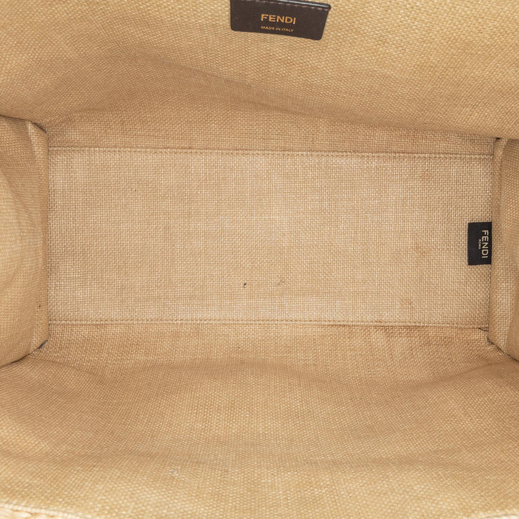 Fendi Medium Sunshine Raffia Tote (SHG-QIwD8F)