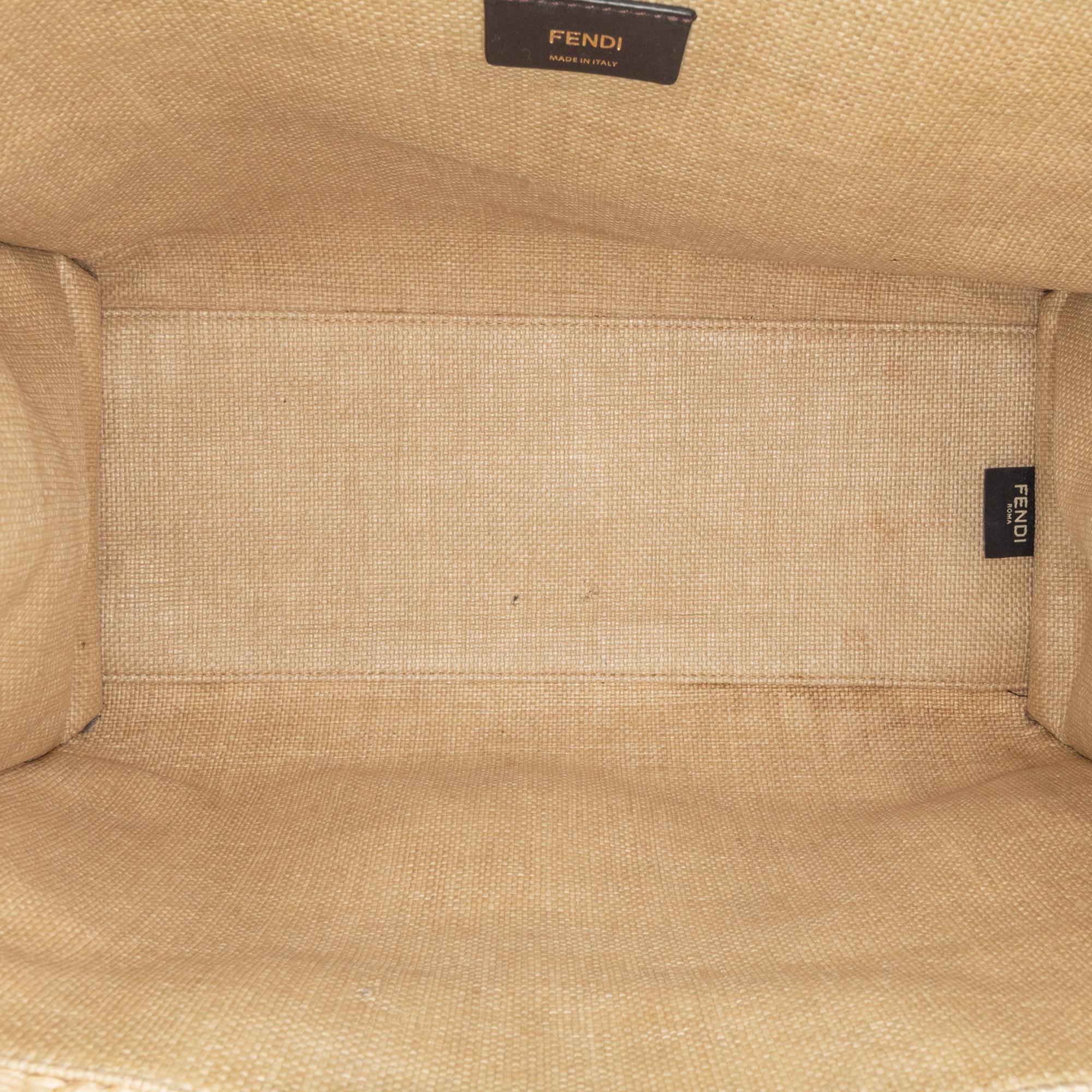 Fendi Medium Sunshine Raffia Tote (SHG-QIwD8F)