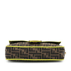 Fendi Medium Zucca Canvas Fluo Trim Baguette Satchel (SHG-1MX5p1)