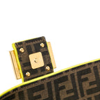 Fendi Medium Zucca Canvas Fluo Trim Baguette Satchel (SHG-1MX5p1)