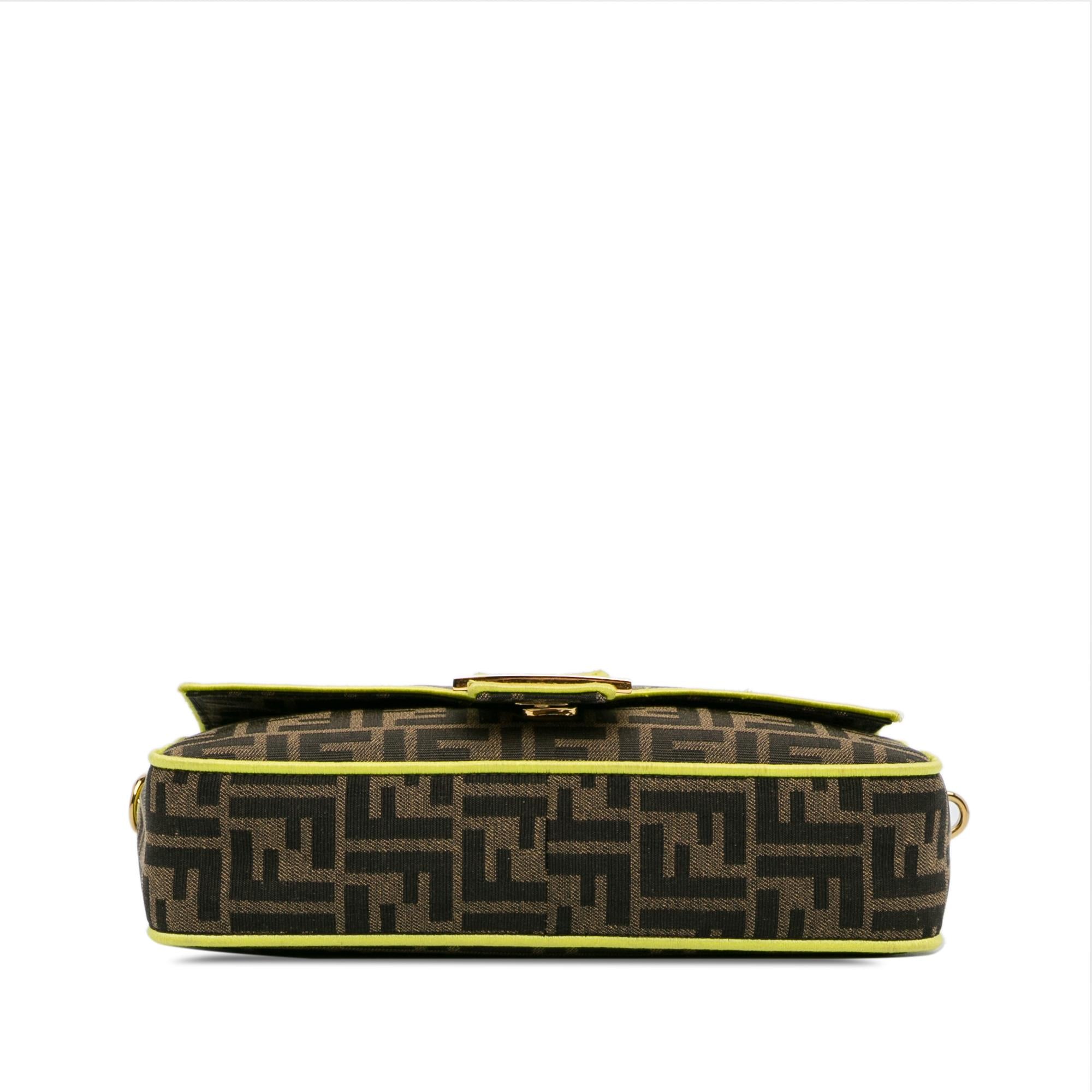 Fendi Medium Zucca Fluo Trim Baguette Satchel (SHG-jS2nD7)