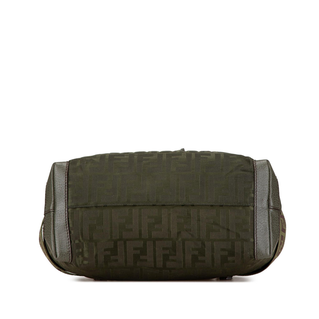 Fendi Medium Zucca Nylon Zip Code Handbag