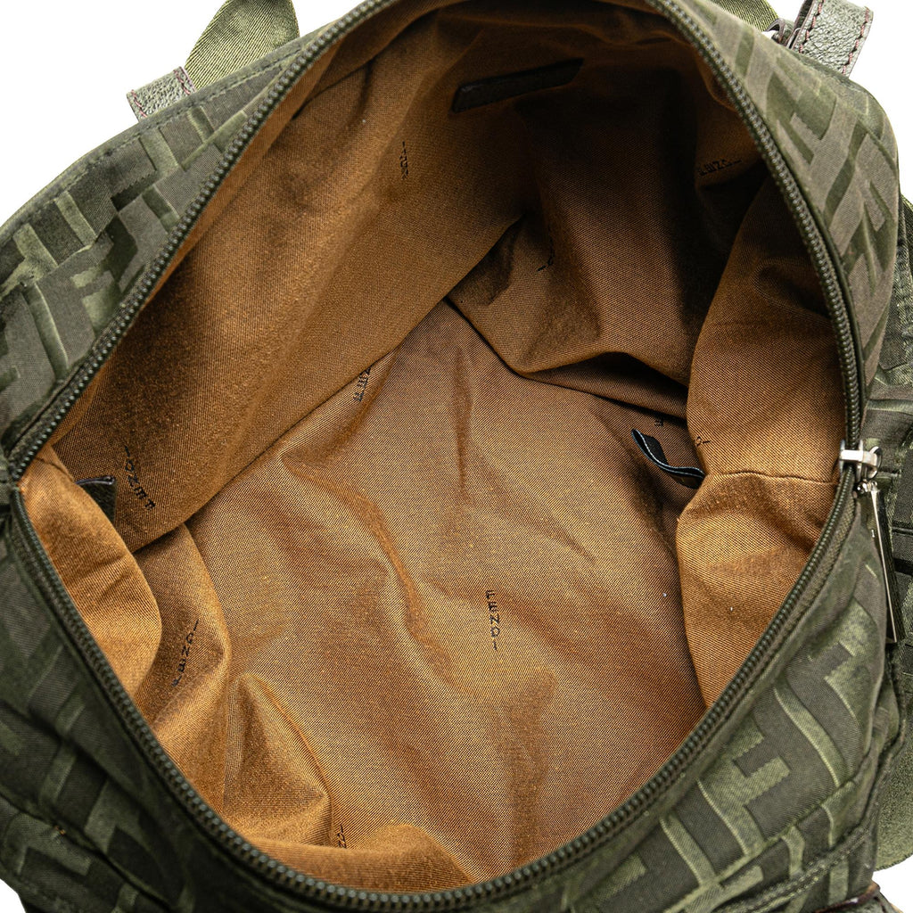 Fendi Medium Zucca Nylon Zip Code Handbag