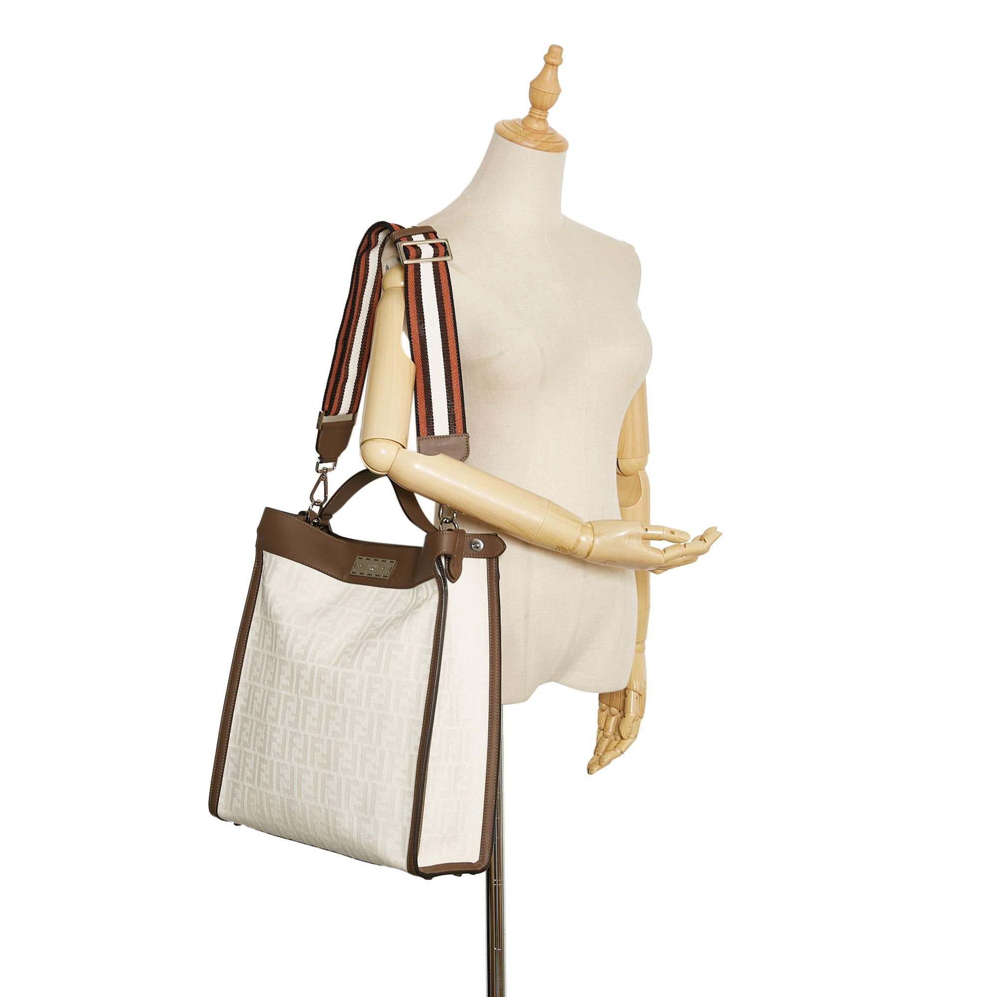 Fendi Medium Zucca Peekaboo X-Lite Satchel (SHG-YFsO03)