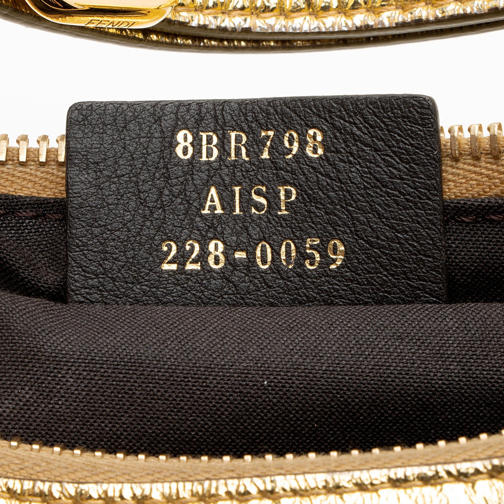 Fendi Metallic Leather Fendigraphy Small Hobo (SHF-k6ARkM)