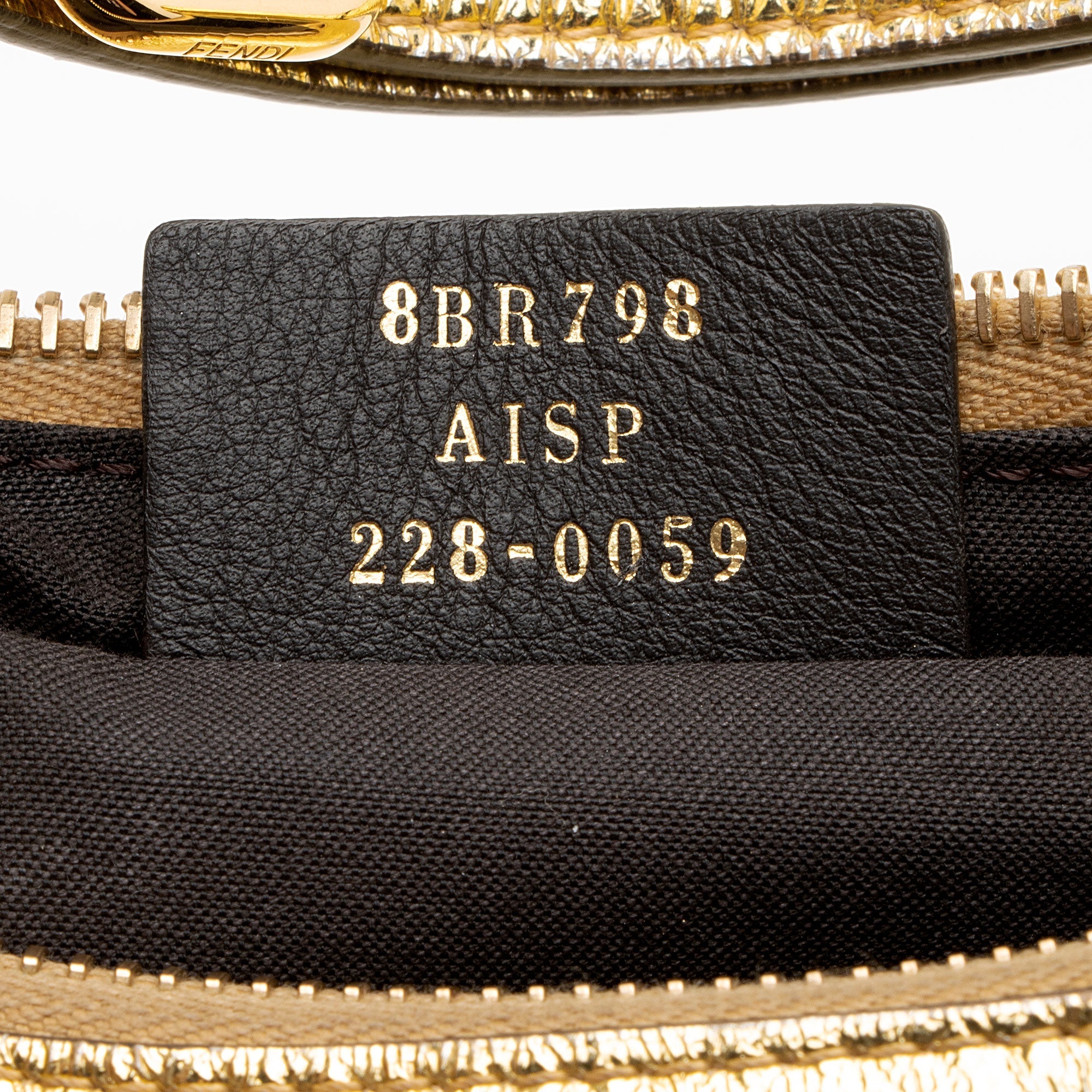Fendi Metallic Leather Fendigraphy Small Hobo (SHF-k6ARkM)