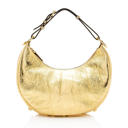 Fendi Metallic Leather Fendigraphy Small Hobo (SHF-k6ARkM)