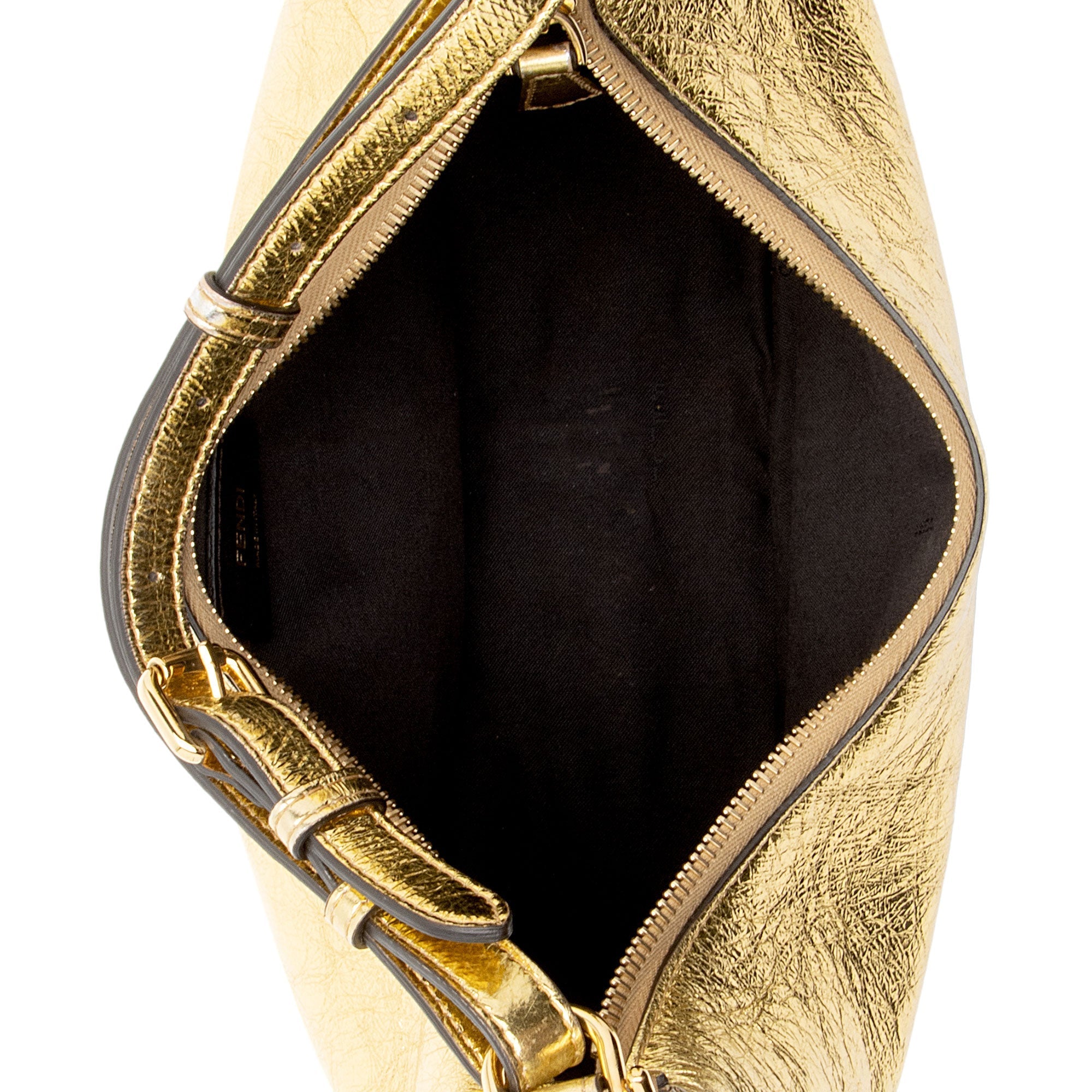 Fendi Metallic Leather Fendigraphy Small Hobo (SHF-k6ARkM)