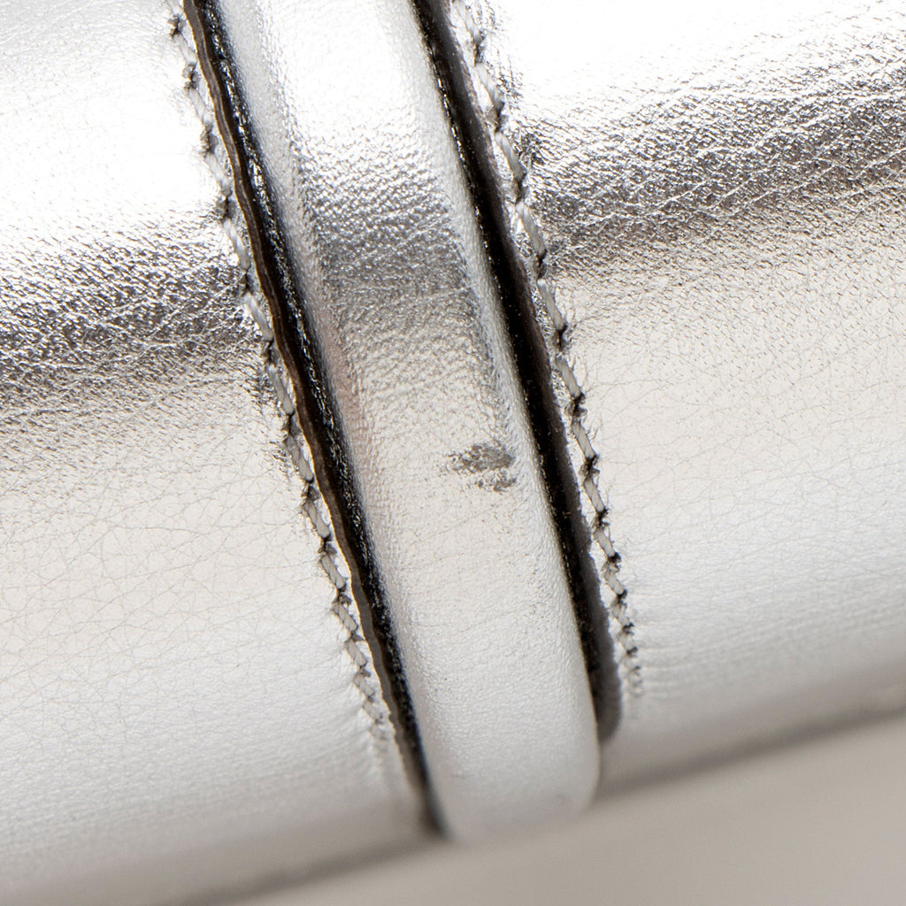 Fendi Metallic Leather Fendigraphy Wallet on Chain (SHF-yqnbzv)
