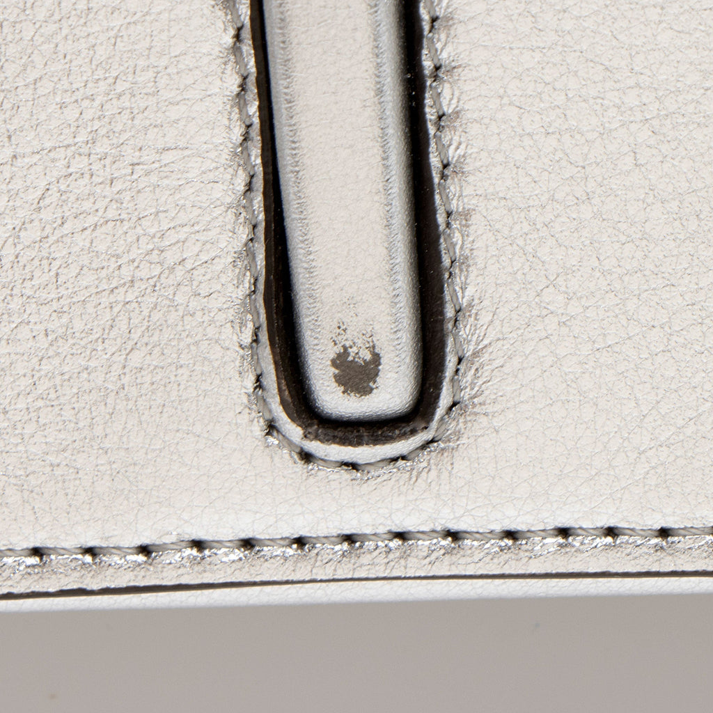 Fendi Metallic Leather Fendigraphy Wallet on Chain (SHF-yqnbzv)