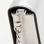 Fendi Metallic Leather Fendigraphy Wallet on Chain (SHF-yqnbzv)