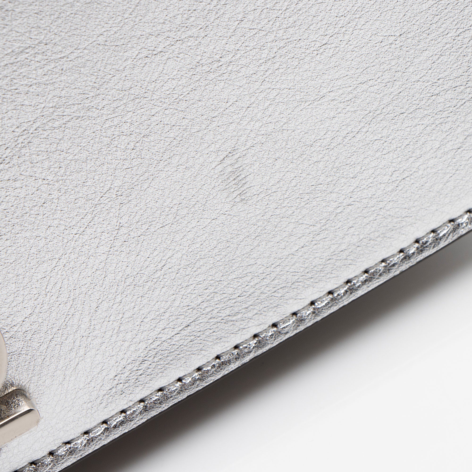 Fendi Metallic Leather Fendigraphy Wallet on Chain (SHF-yqnbzv)