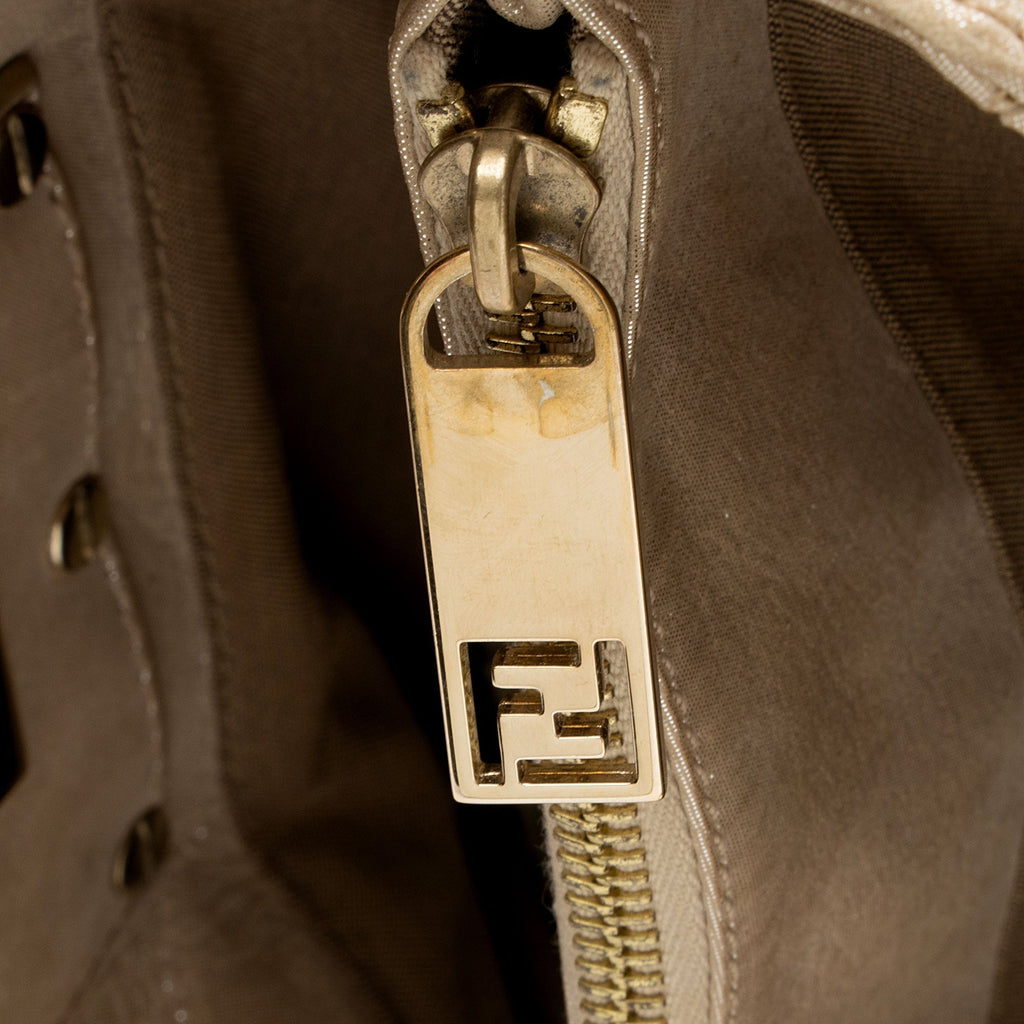 Fendi Metallic Leather Mia Small Tote (SHF-a0flcj)