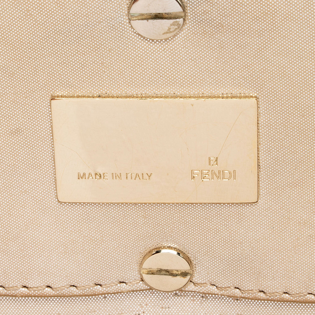 Fendi Metallic Leather Mia Small Tote (SHF-a0flcj)