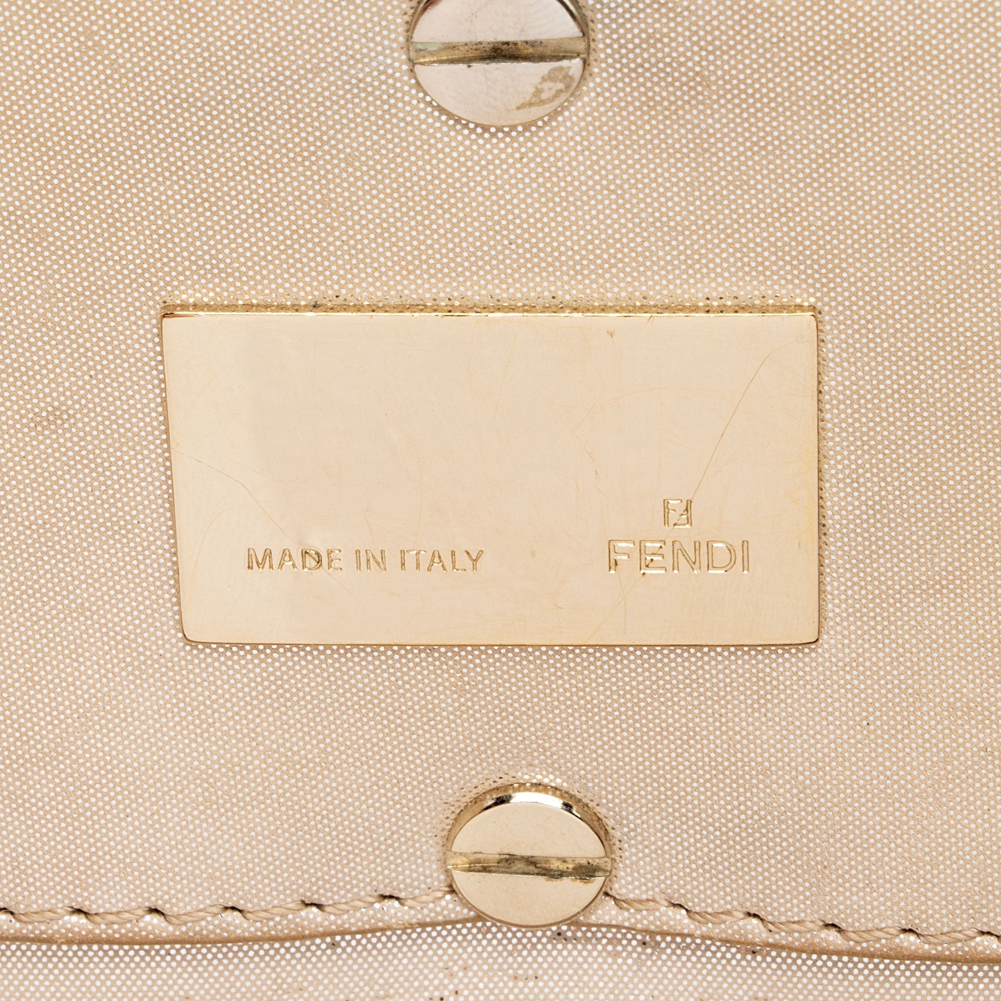 Fendi Metallic Leather Mia Small Tote (SHF-a0flcj)