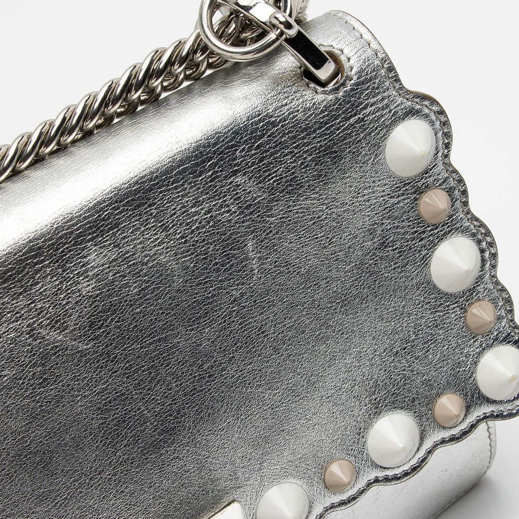 Fendi Metallic Studded Vitello Kan I Small Shoulder Bag (SHF-wfU1M1)