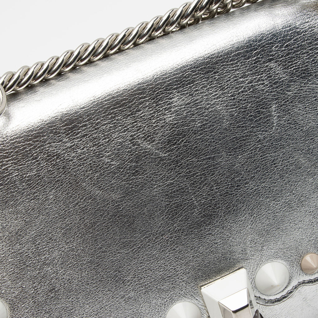 Fendi Metallic Studded Vitello Kan I Small Shoulder Bag (SHF-wfU1M1)