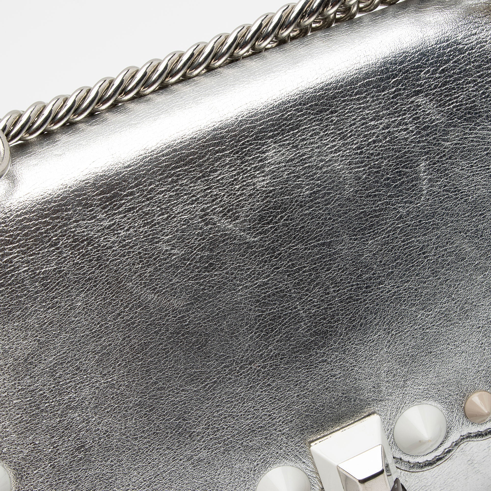 Fendi Metallic Studded Vitello Kan I Small Shoulder Bag (SHF-wfU1M1)