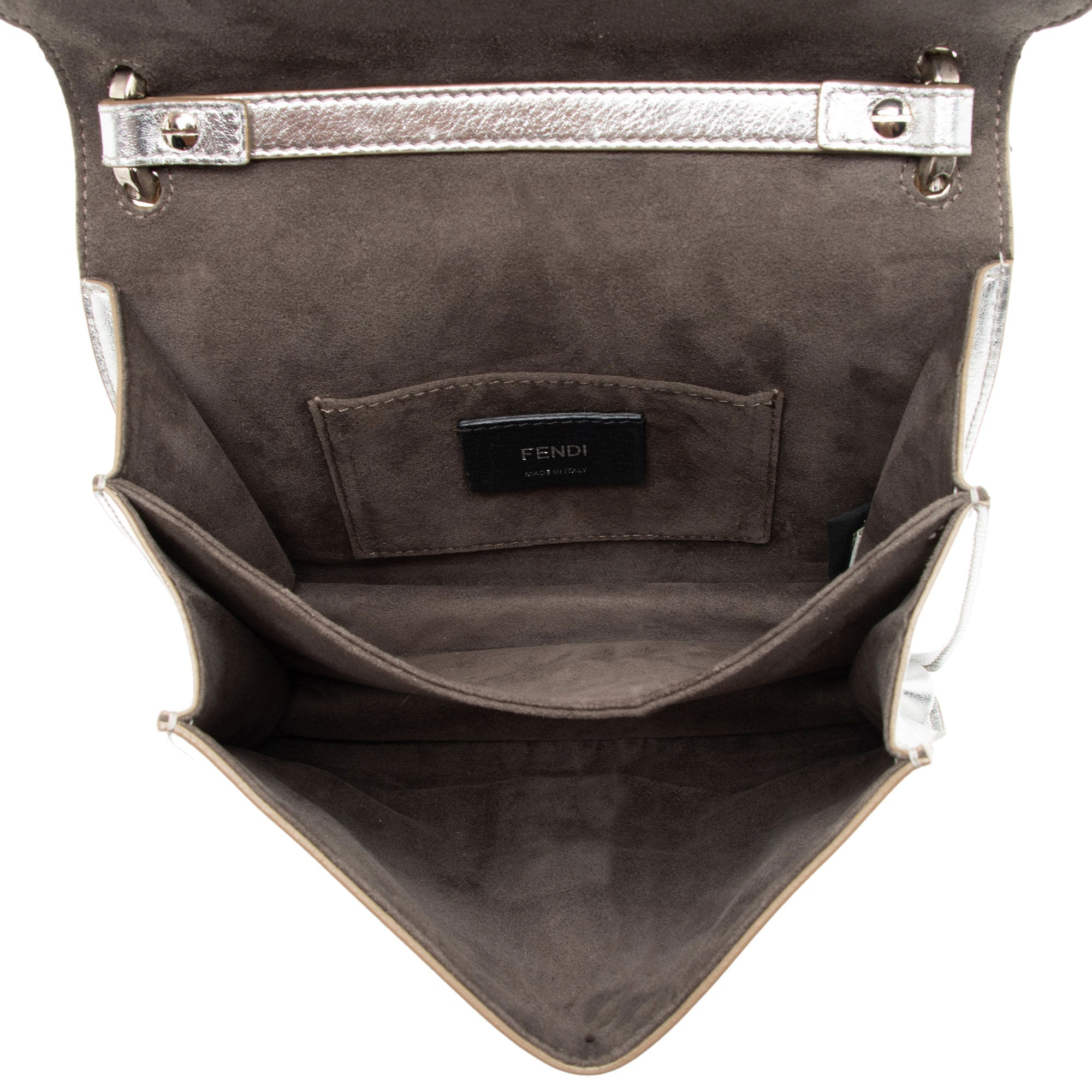Fendi Metallic Studded Vitello Kan I Small Shoulder Bag (SHF-wfU1M1)