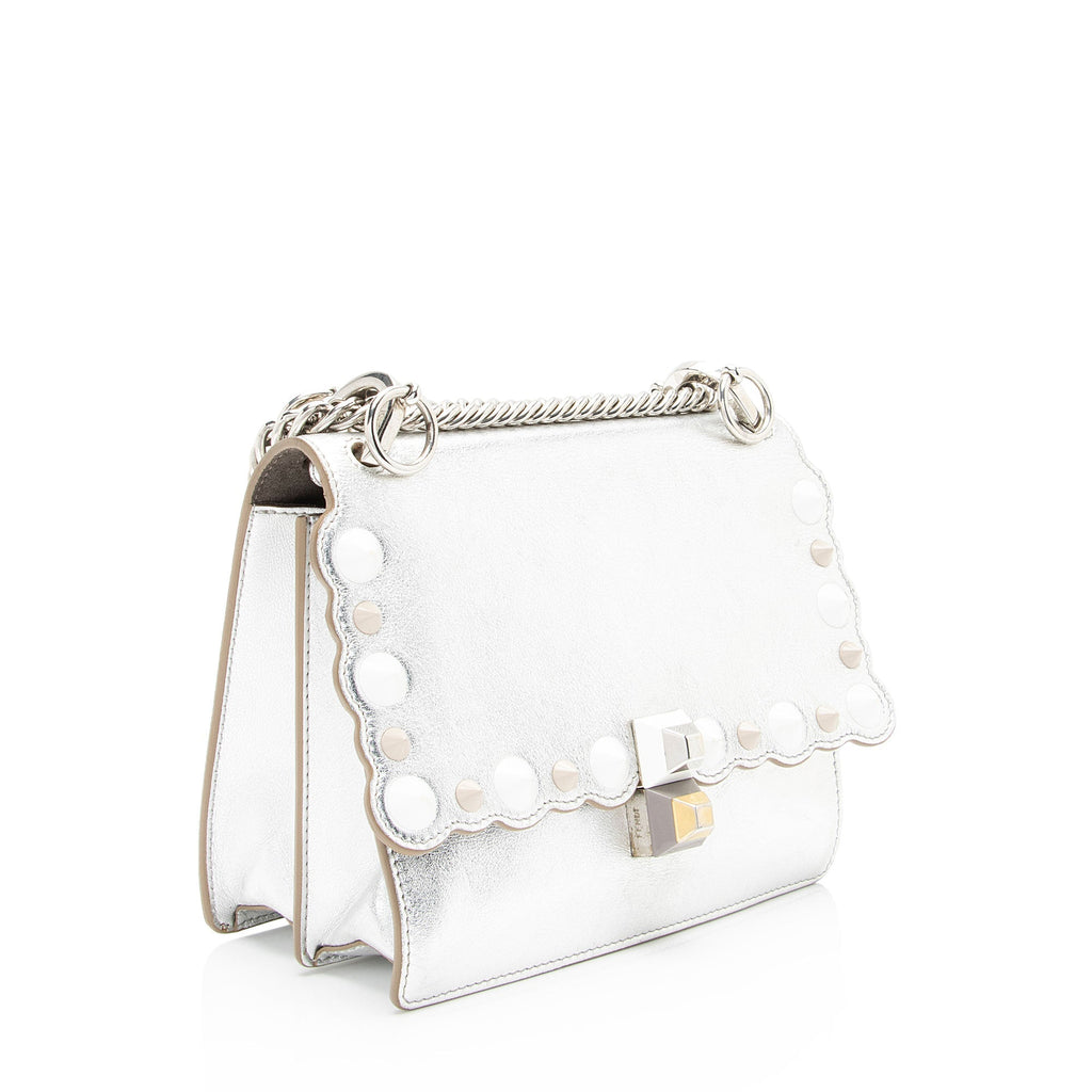 Fendi Metallic Studded Vitello Kan I Small Shoulder Bag (SHF-wfU1M1)