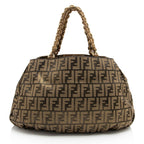 Fendi Metallic Zucca Mia Large Tote (SHF-u1X9R2)