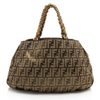 Fendi Metallic Zucca Mia Large Tote (SHF-u1X9R2)