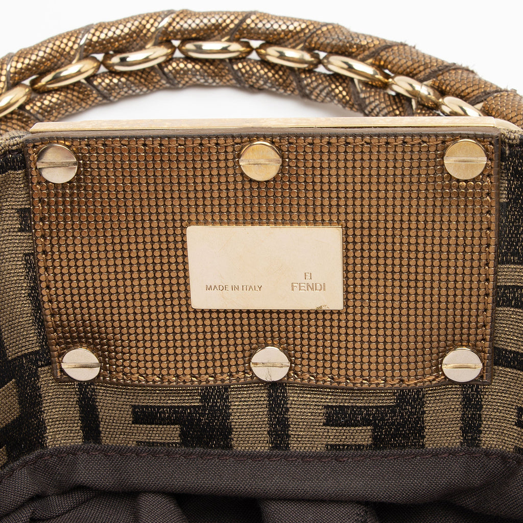 Fendi Metallic Zucca Mia Large Tote (SHF-u1X9R2)