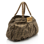 Fendi Metallic Zucca Mia Large Tote (SHF-u1X9R2)