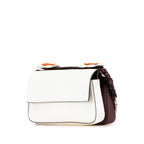 Fendi Micro Bicolor Leather Flowerland Double Baguette Satchel