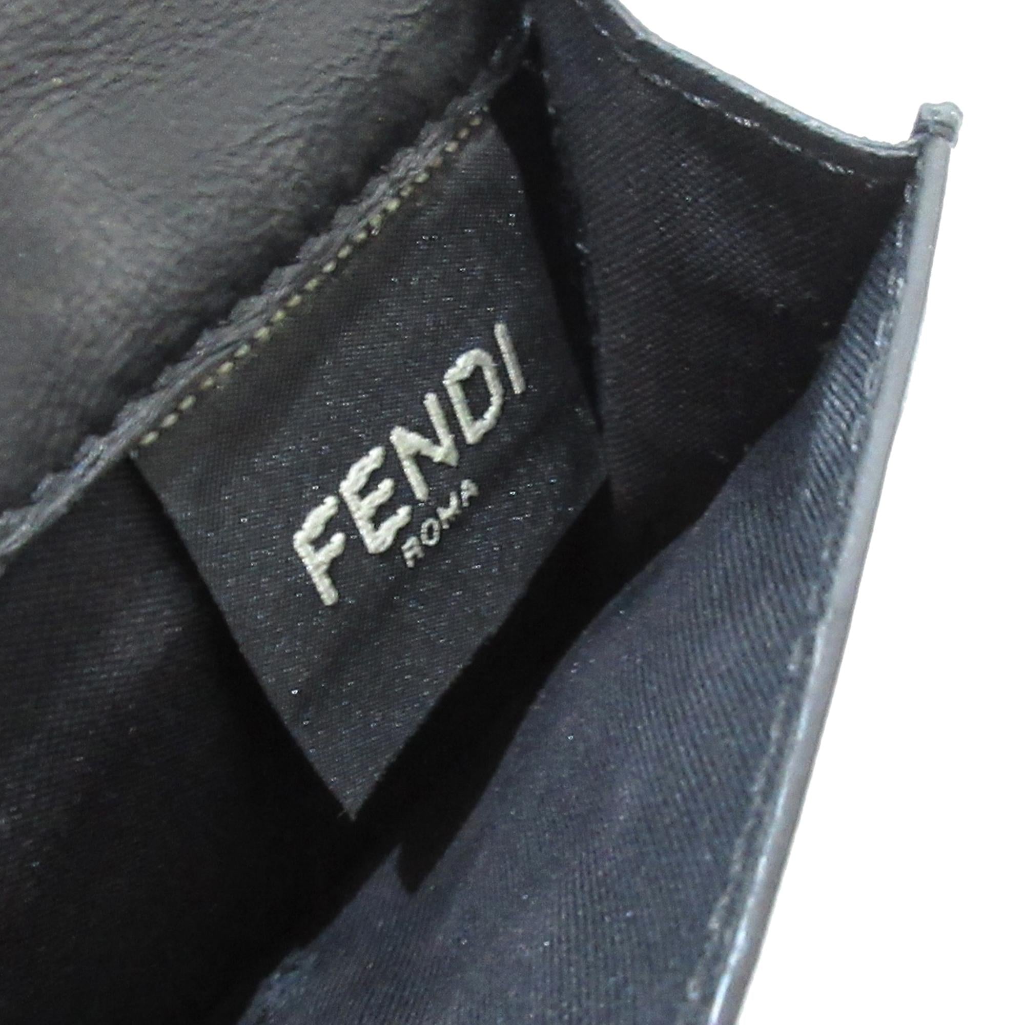Fendi Micro FF Diagonal Embossed Tri-Fold Wallet (SHG-fgOePS)