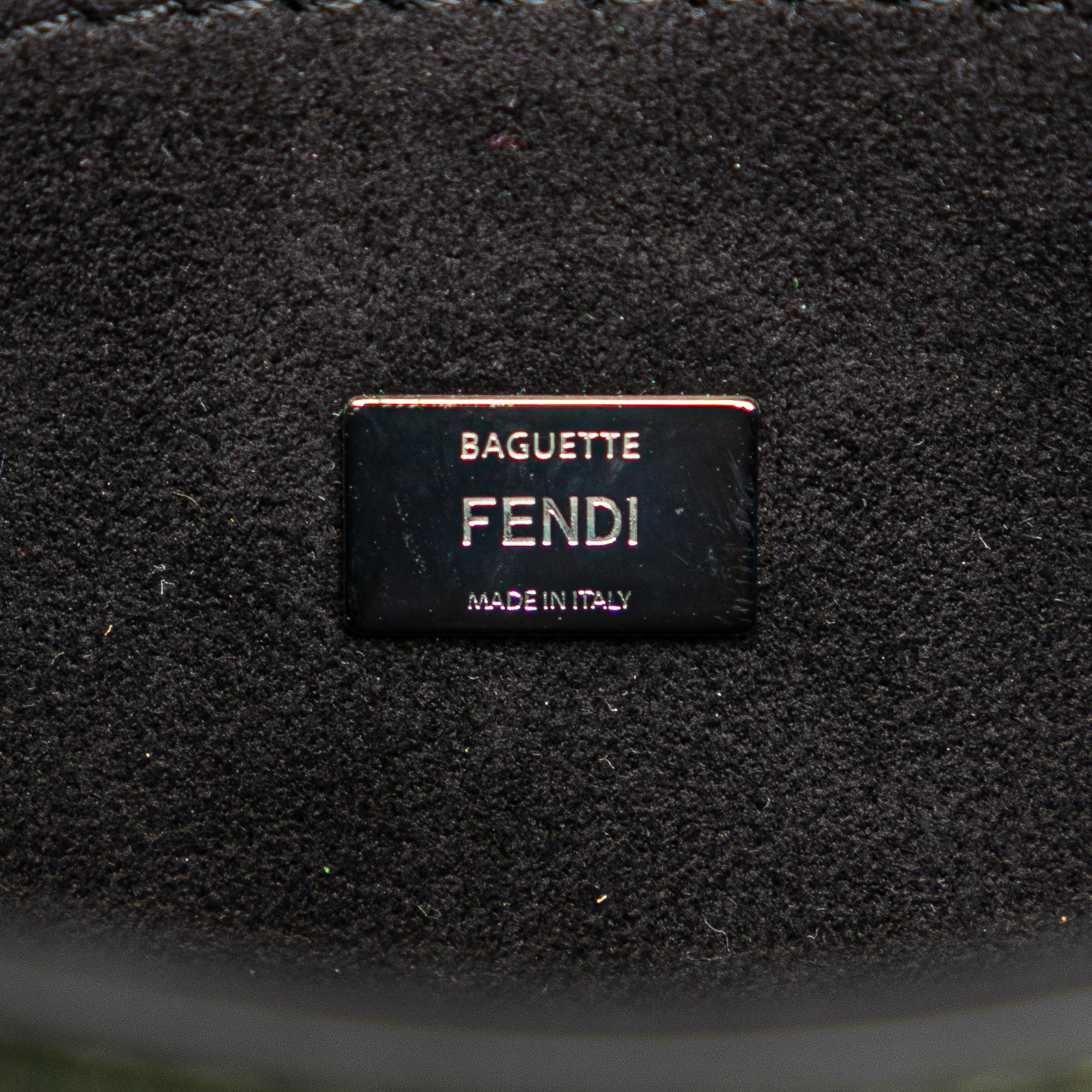 Fendi Micro Leather Flowerland Double Baguette Satchel (SHG-h4nuMx)
