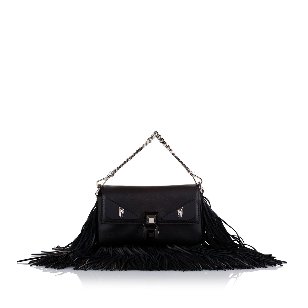 Fendi Micro Monster Fringe Baguette (SHG-iXWGzB)