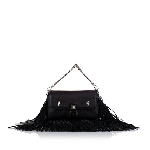 Fendi Micro Monster Fringe Baguette (SHG-iXWGzB)