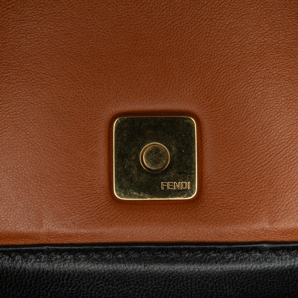 Fendi Mini Bicolor Nappa Chain Baguette Shoulder Bag (SHG-1z12d2)