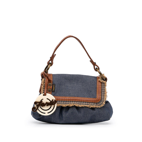 Fendi Mini Denim Chef Flap (SHG-vrfIWN)