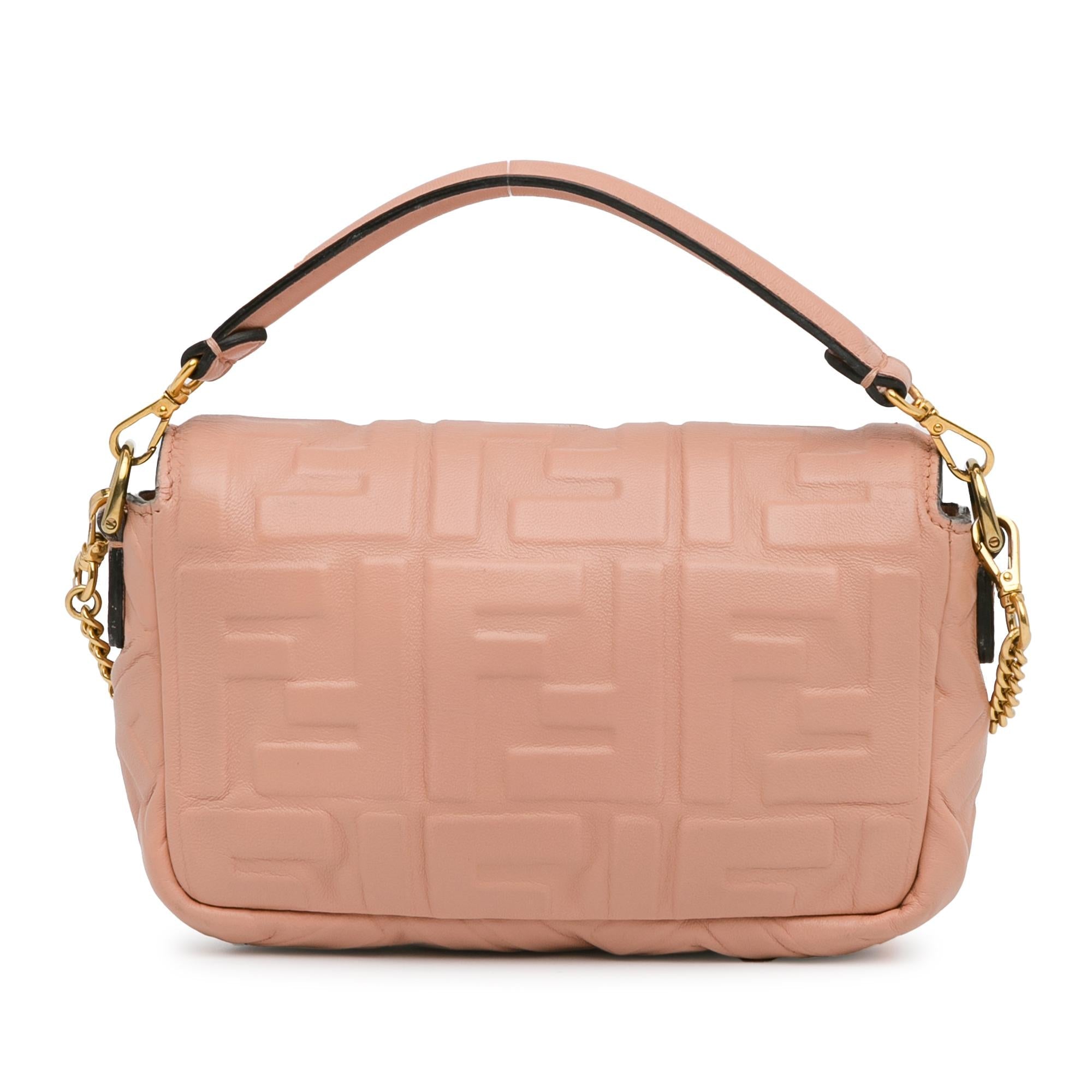 Fendi Mini Embossed Zucca Baguette Satchel (SHG-ZZKfNk)