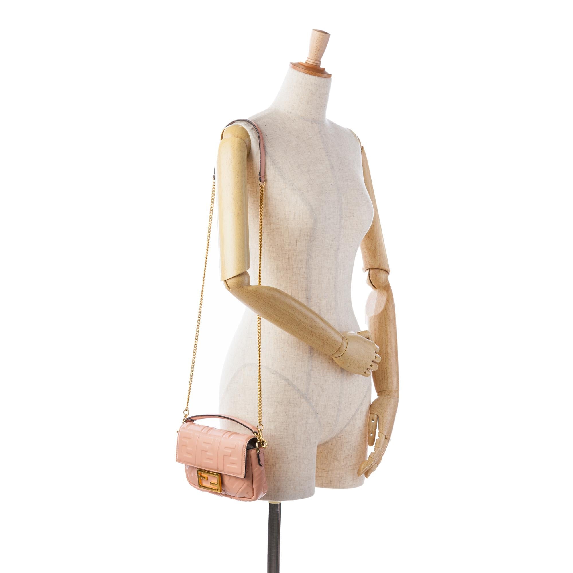 Fendi Mini Embossed Zucca Baguette Satchel (SHG-ZZKfNk)