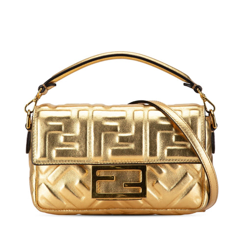 Fendi Mini Embossed Zucca Baguette Satchel (SHG-Nn3PEu)