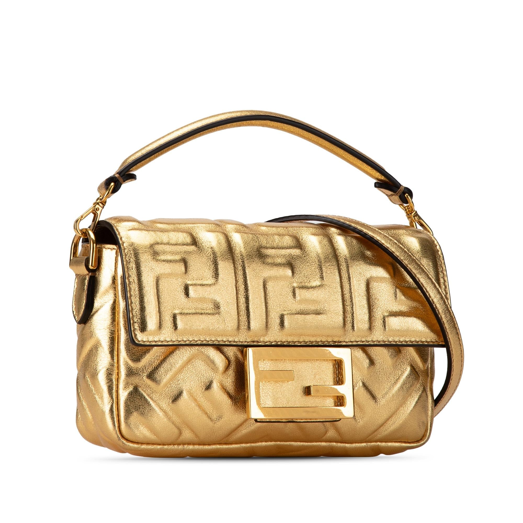 Fendi Mini Embossed Zucca Baguette Satchel (SHG-Nn3PEu)