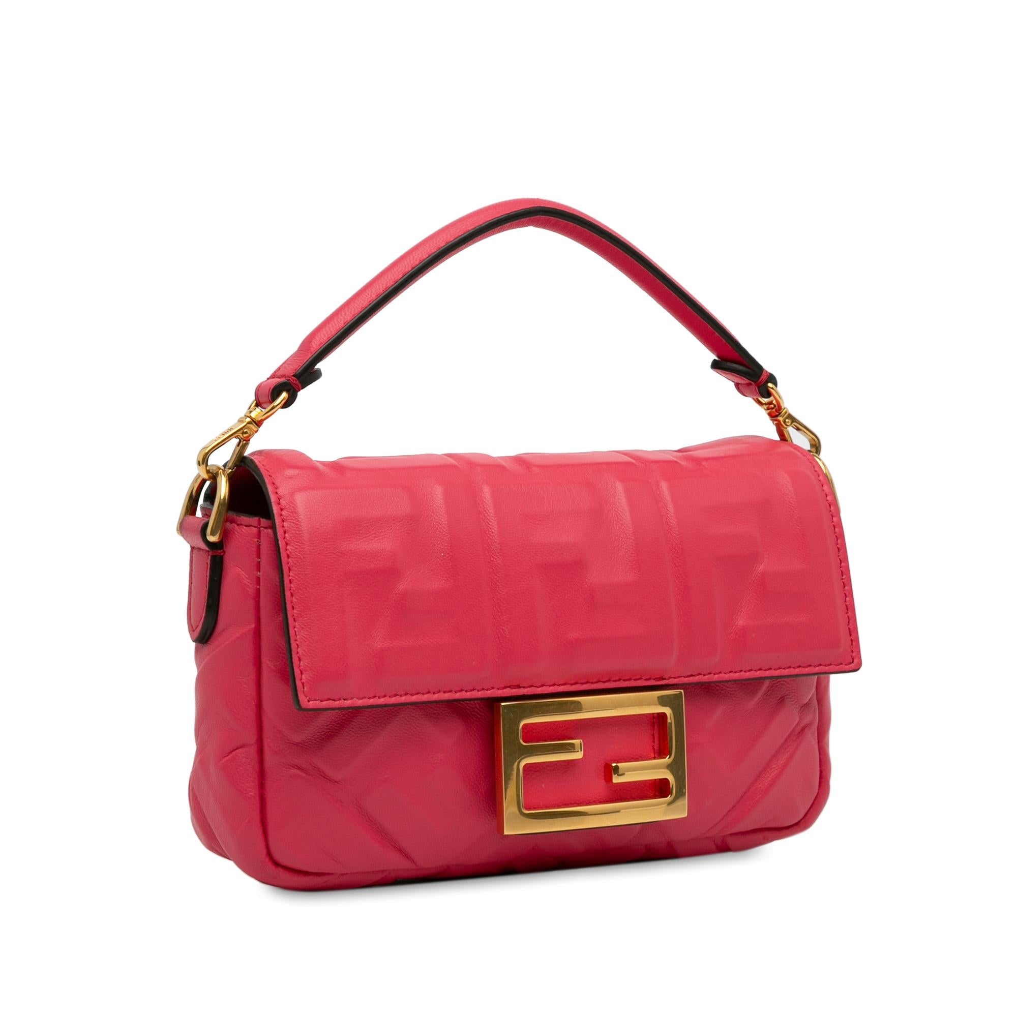 Fendi Mini FF Embossed Baguette (SHG-4aa1Gj)