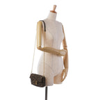 Fendi Mini Interlaced Canvas Zucca Baguette Satchel (SHG-W2qFIQ)