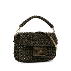 Fendi Mini Interlaced Canvas Zucca Baguette Satchel (SHG-W2qFIQ)
