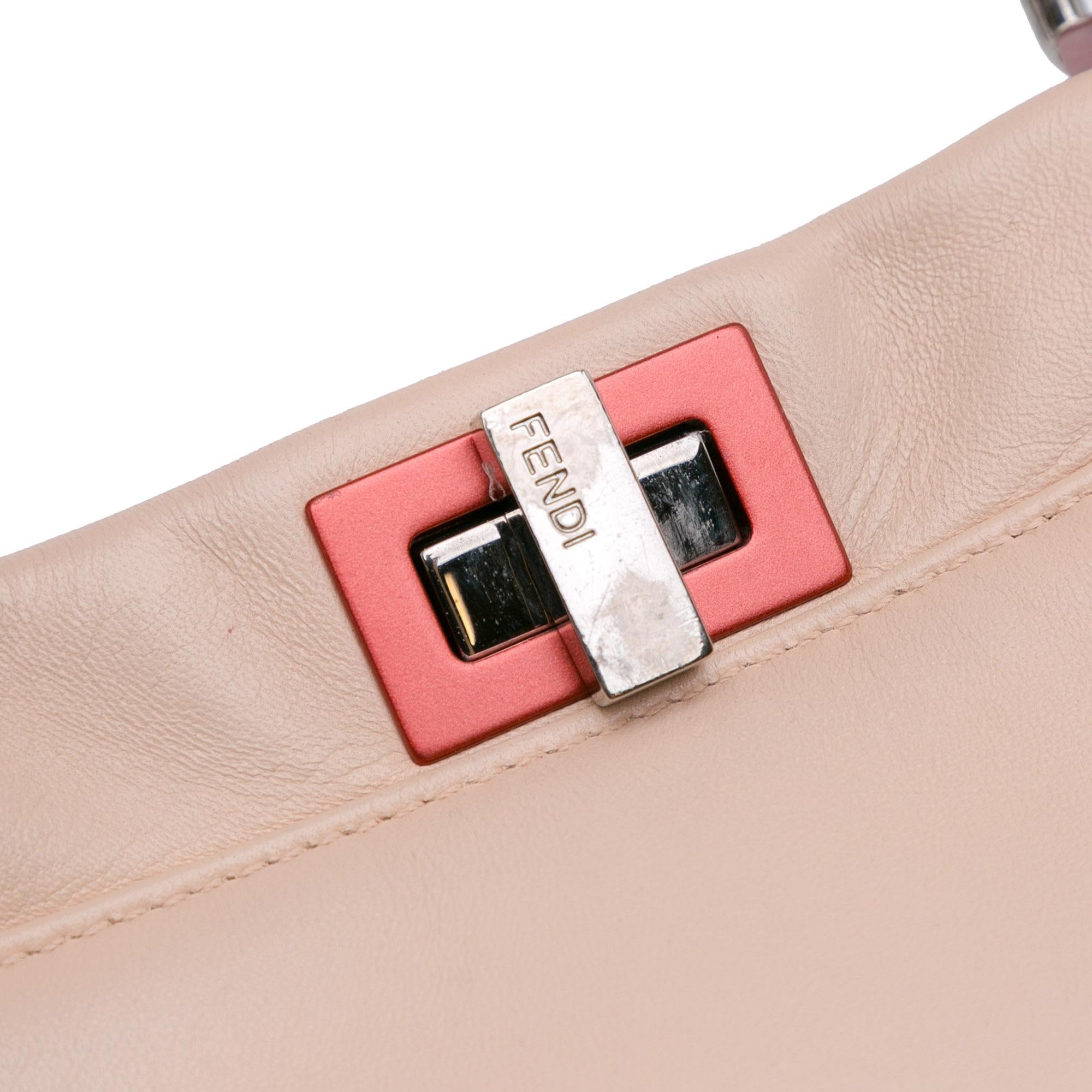 Fendi Mini Leather Iconic Peekaboo Satchel (SHG-wmlBOy)