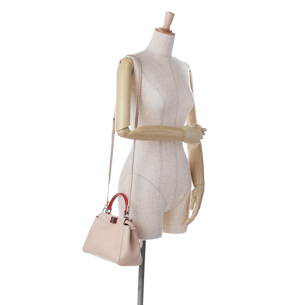 Fendi Mini Leather Iconic Peekaboo Satchel (SHG-wmlBOy)